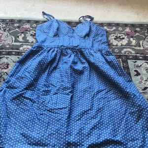 Blue and White Fake Jean Dress